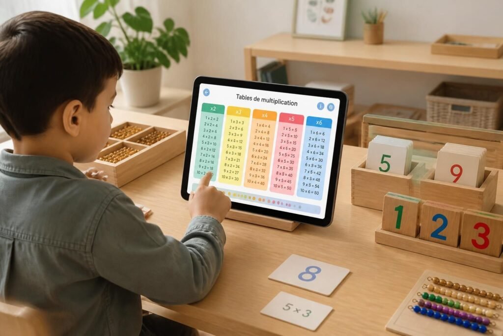 découvrez la table de multiplication interactive proposée par montessori formations, une méthode ludique et efficace pour apprendre les multiplications facilement.