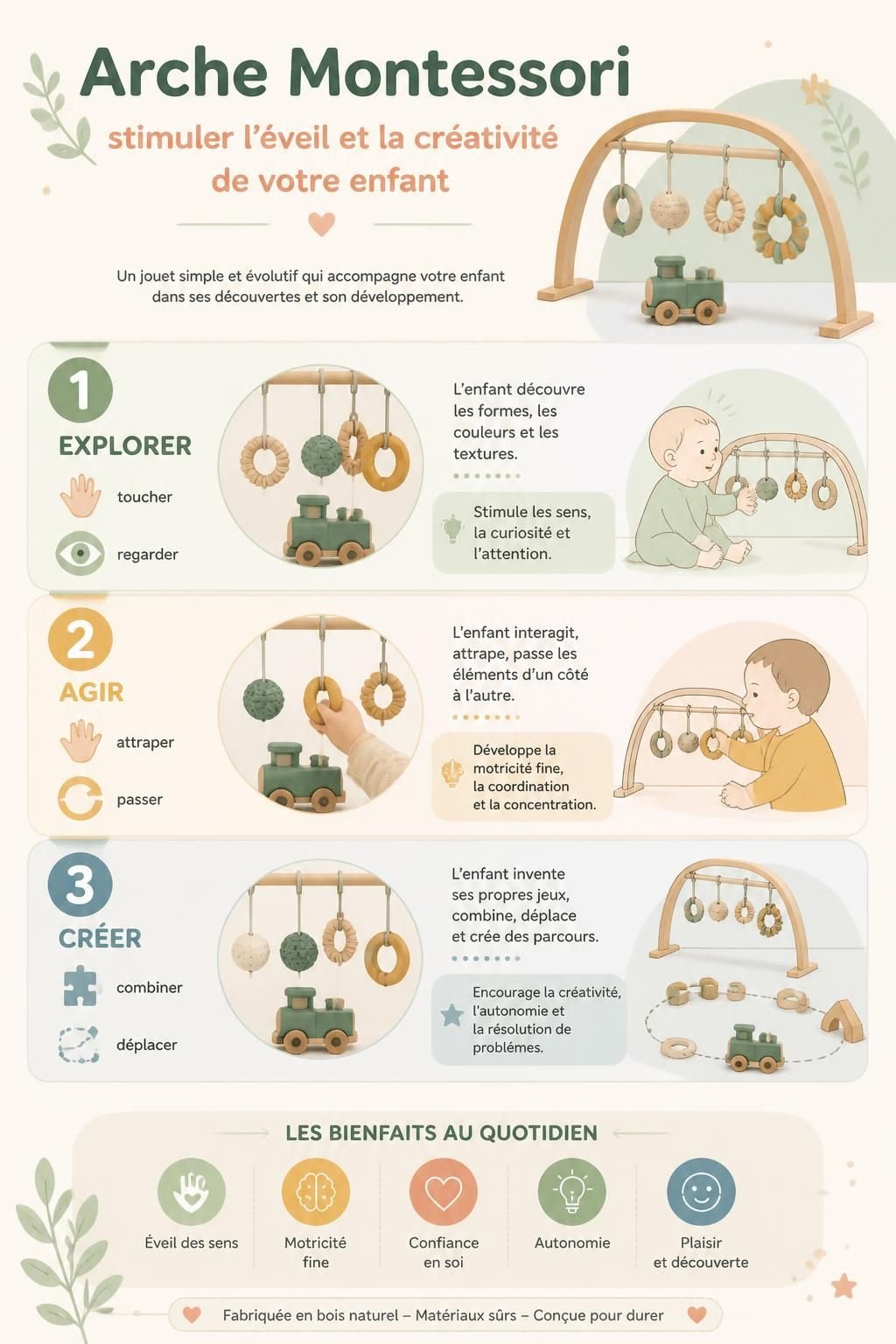 découvrez comment une arche montessori peut stimuler l’éveil sensoriel et la créativité de votre enfant tout en favorisant son développement naturel et autonome.
