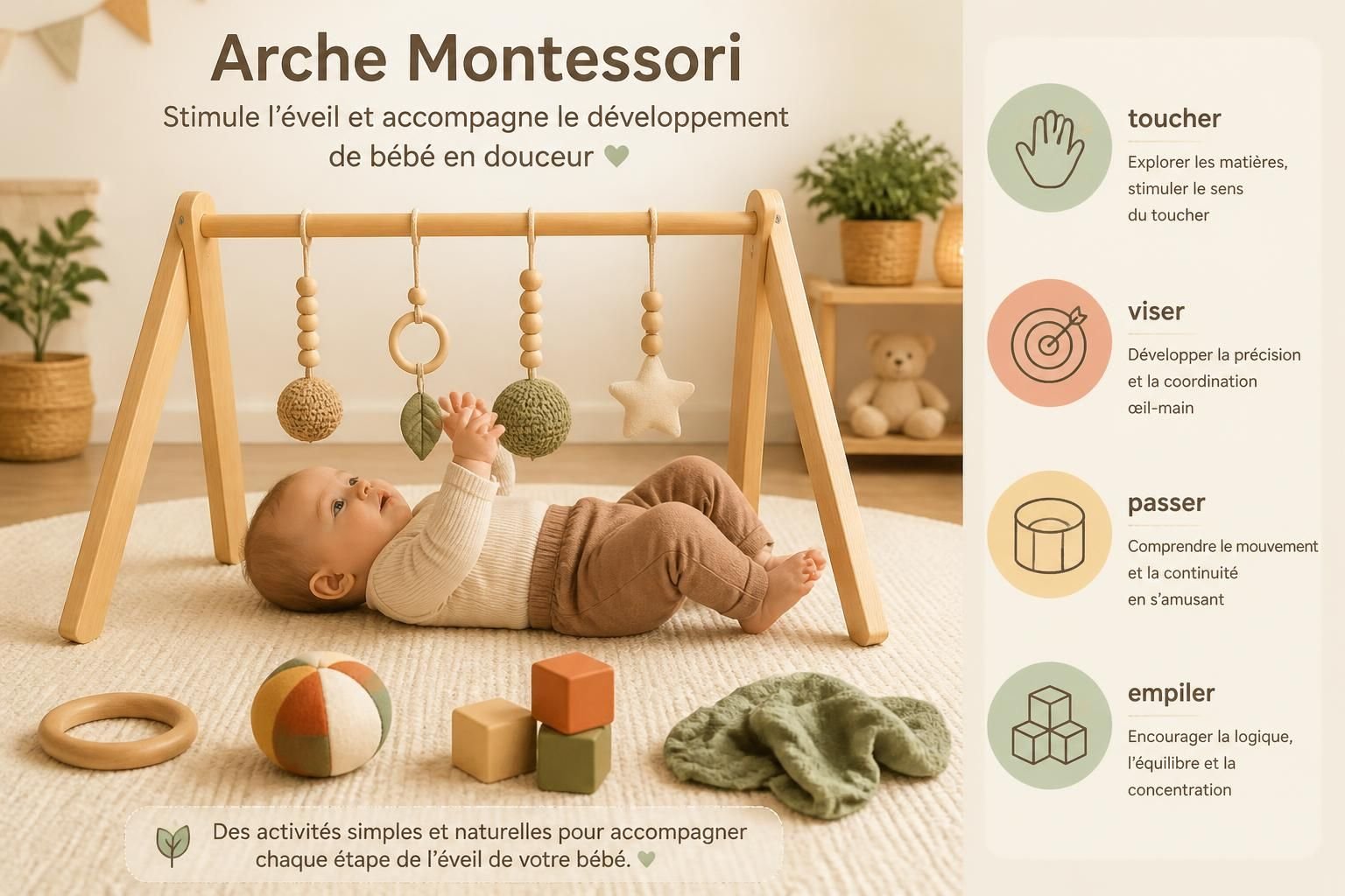 découvrez comment une arche montessori peut stimuler l’éveil et la créativité de votre enfant grâce à des activités ludiques et éducatives adaptées à son développement.