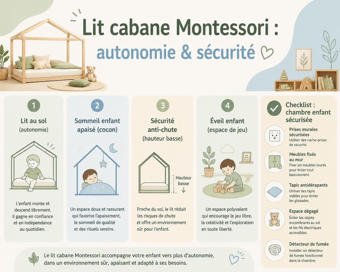 découvrez le lit cabane montessori, idéal pour offrir à votre enfant un espace de jeu et de sommeil unique, alliant confort et créativité.