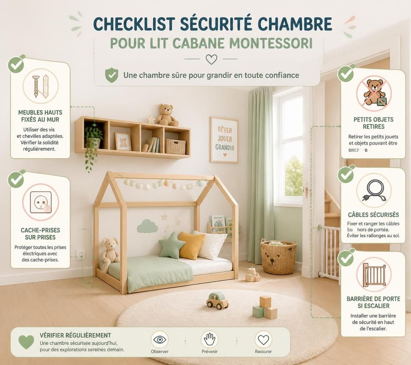 découvrez le lit cabane montessori, un mobilier qui combine espace de jeu et sommeil pour stimuler l'autonomie et l'imagination de votre enfant.