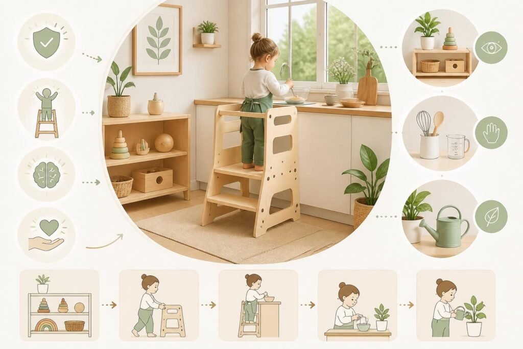 découvrez comment une tour d’observation montessori peut encourager l’autonomie et la confiance en soi de votre enfant grâce à un environnement adapté et sécurisé.